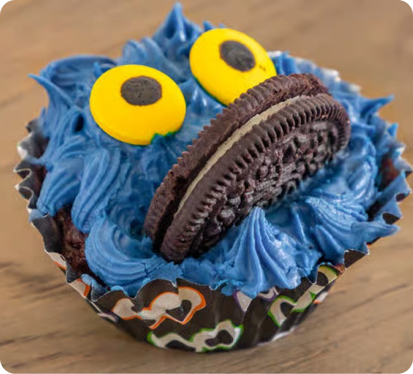 Blue Monster with Oreo Cookie Mouth