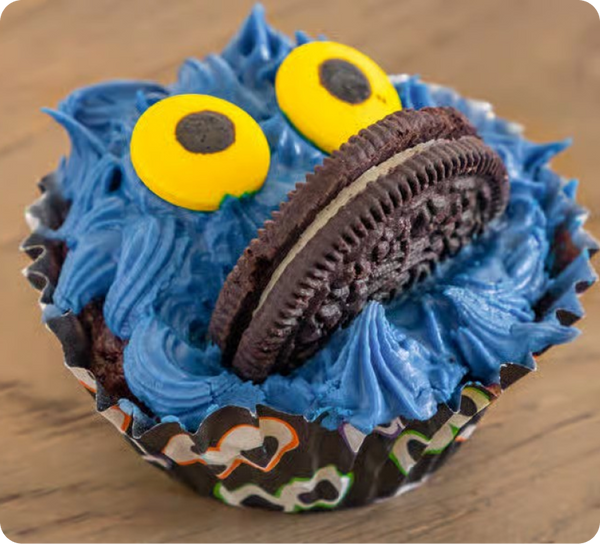 Blue Monster with Oreo Cookie Mouth