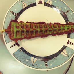 Green Waffle on a stick