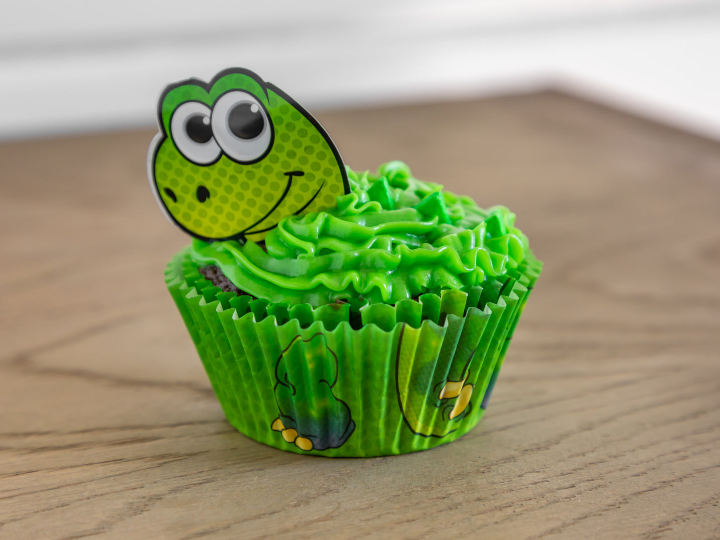 Green Reptile Cupcake