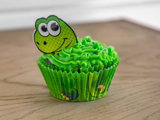 Green Reptile Cupcake
